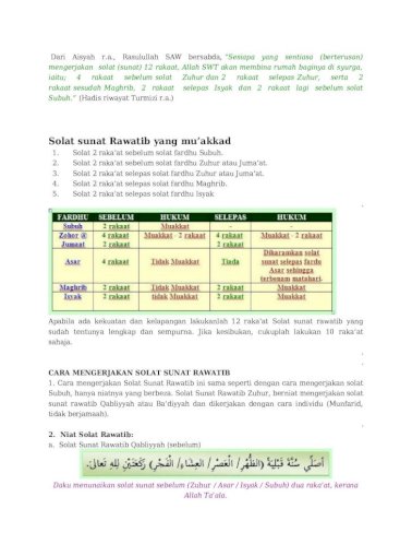 Solat Sunat Rawatib Docx Document